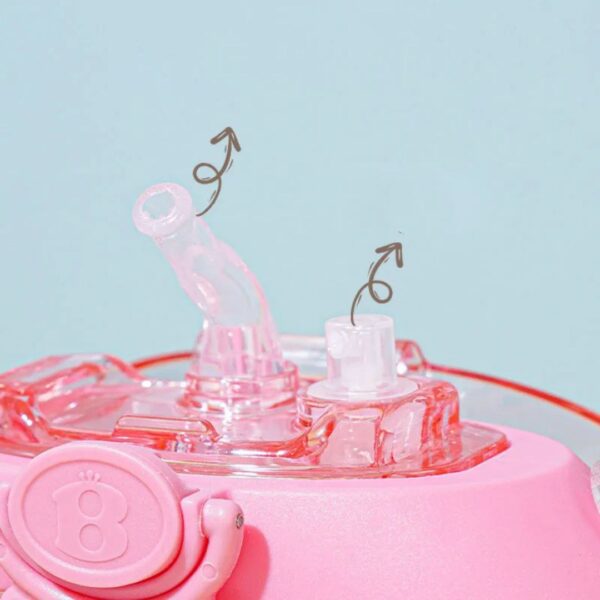 Kids Water Bottle with Straw & Strap