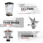 Hoffmans 2L Professional Soundproof Commercial Blender