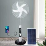 18-Inch Hybrid Rechargeable Solar Standing Fan