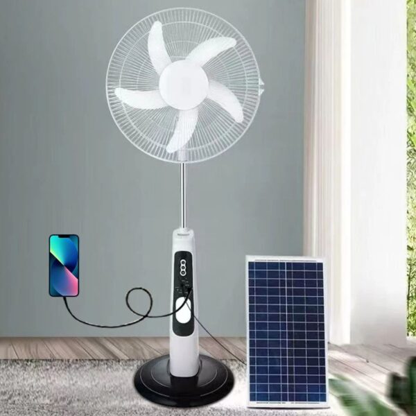 18-Inch Hybrid Rechargeable Solar Standing Fan