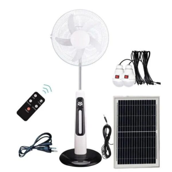 18-Inch Hybrid Rechargeable Solar Standing Fan