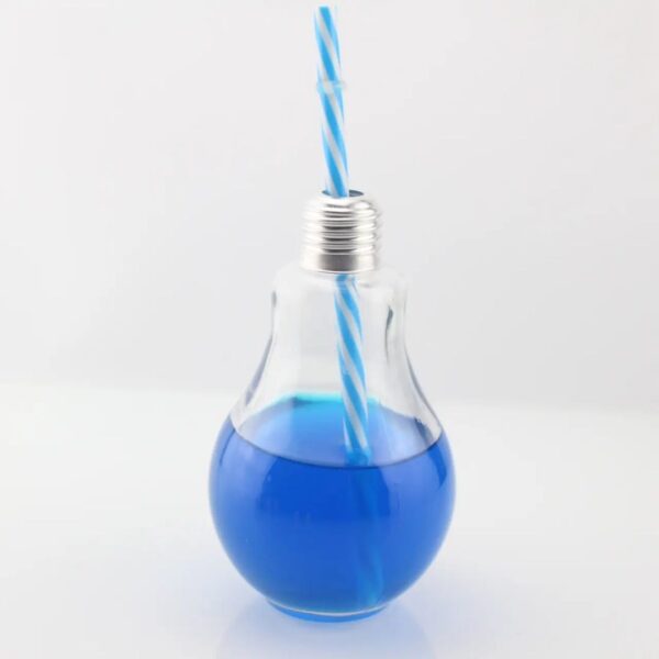 Light Bulb Beverage Cup with Straw