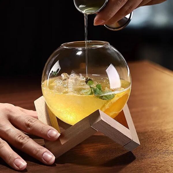 475ml Precision Glass Cocktail Orb with Artisan Stand
