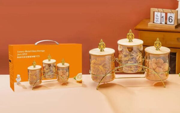 3-Piece Glass Canister Set