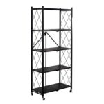5-Tier Heavy-Duty Foldable Mobile Storage Rack