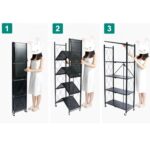 5-Tier Heavy-Duty Foldable Mobile Storage Rack
