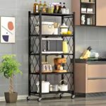 5-Tier Heavy-Duty Foldable Mobile Storage Rack