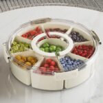 9-Grid Rotating fridge storage