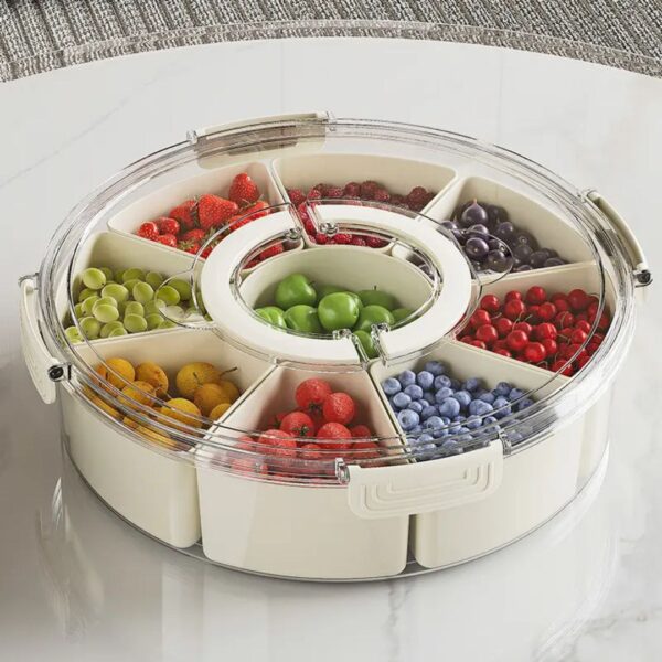 9-Grid Rotating fridge storage
