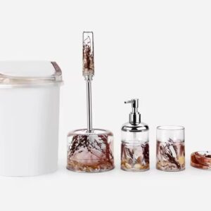 Ocean Bloom 5-Piece Acrylic Luxury bathroom Set