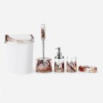 Ocean Bloom 5-Piece Acrylic Luxury bathroom Set