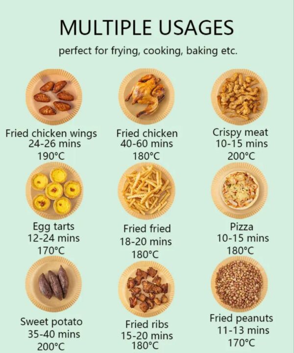 100pcs Air Fryer Paper Liners