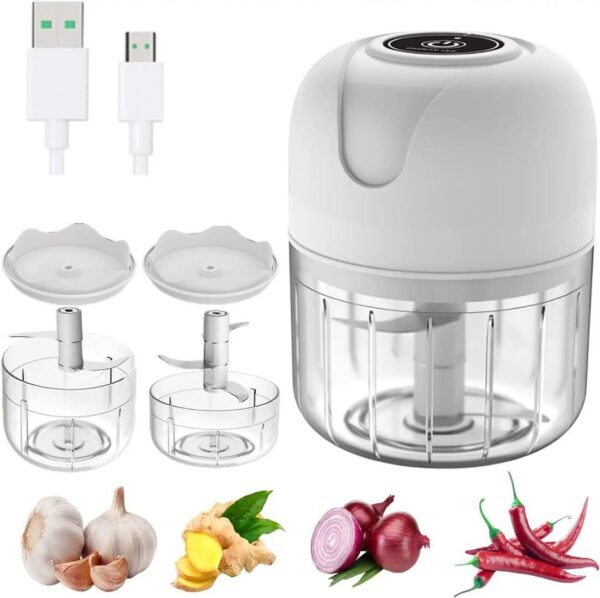 2-in-1 Rechargeable Mini Food Processor