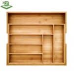Multi-Section Wooden Drawer Organizer
