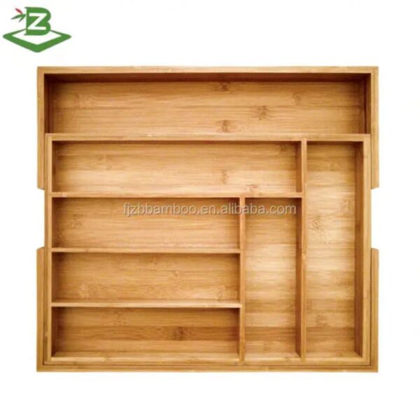 Multi-Section Wooden Drawer Organizer