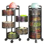 5-Tier Heavy-Duty Rotating Storage Trolley (Round)