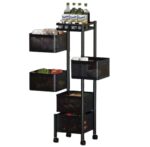 5-Tier Square Rotating Storage Trolley