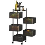 5-Tier Square Rotating Storage Trolley
