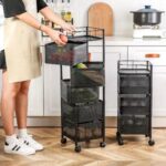 5-Tier Square Rotating Storage Trolley