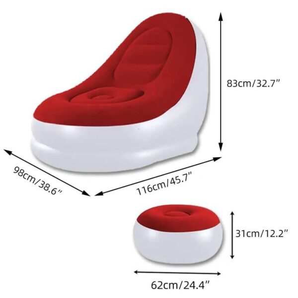 Elite Inflatable Lounge Chair & Footrest