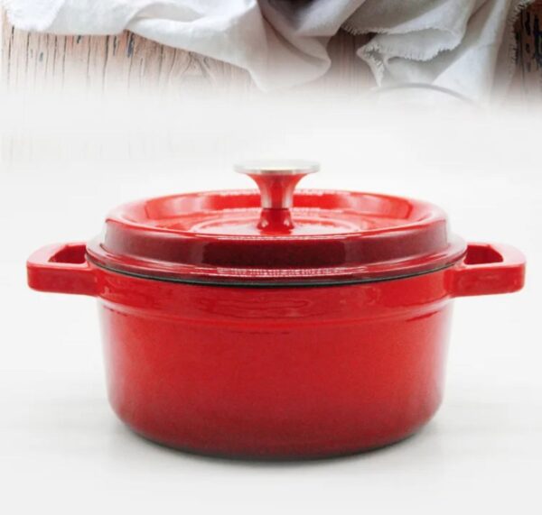 10cm Round Enameled Cast Iron Dutch Oven