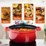 10cm Round Enameled Cast Iron Dutch Oven