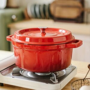 10cm Round Enameled Cast Iron Dutch Oven
