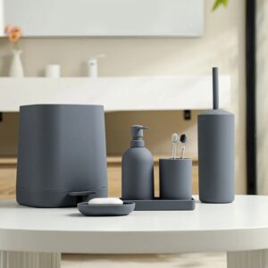 5-Piece Soft-Touch Bathroom Set