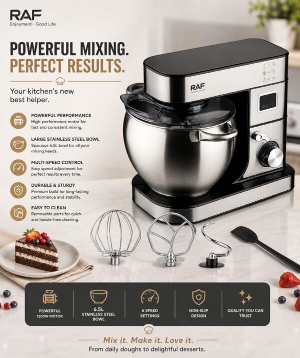 Hoffmans HM-8081 Professional 12L Heavy-Duty Commercial Stand Mixer