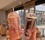 LED 500ml Double-Layer Straw Bottle