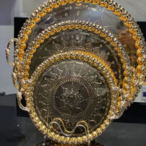3-Piece Ornate Serving Tray Set