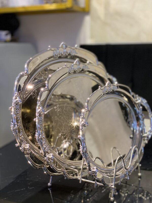 3-Piece Baroque Serving Tray Set