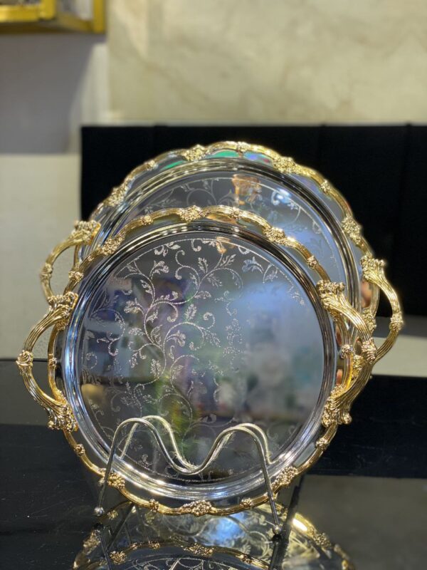 2-Piece Polished Serving Tray Set
