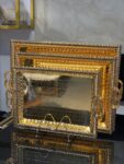 3-Piece Ornate Gold Serving & Vanity Set