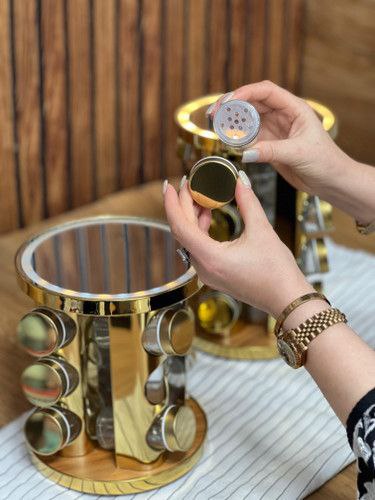 12-Piece LED Rotating Spice Gallery