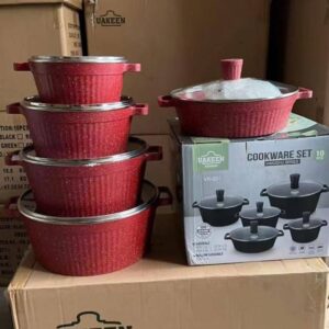 Uakeen 5-Piece Professional Die-Cast Cookware Set