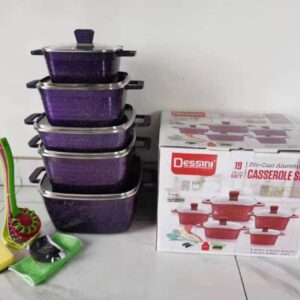 Dessini 19-Piece Professional Die-Cast Cookware Set