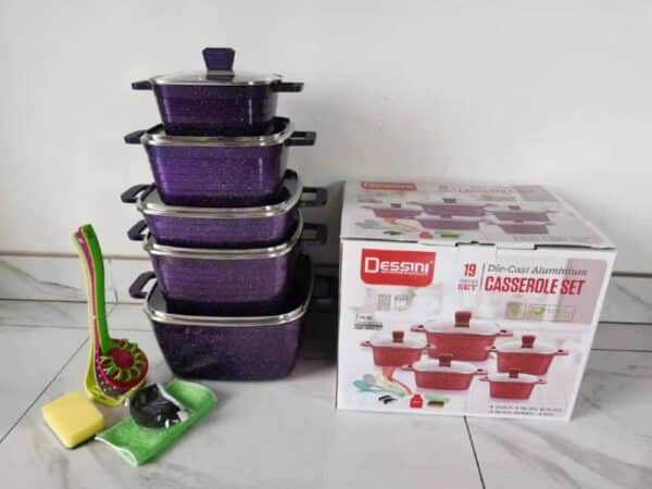 Dessini 19-Piece Professional Die-Cast Cookware Set