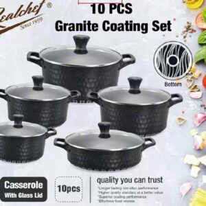 Realchef 10-Piece Premium Die-Cast Cookware Set