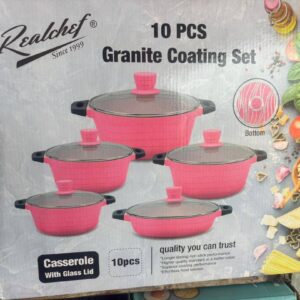 Realchef 10-Piece Premium Die-Cast Cookware Set