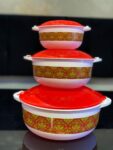 3-Piece Heritage Nesting Enamel Bowls with Lids