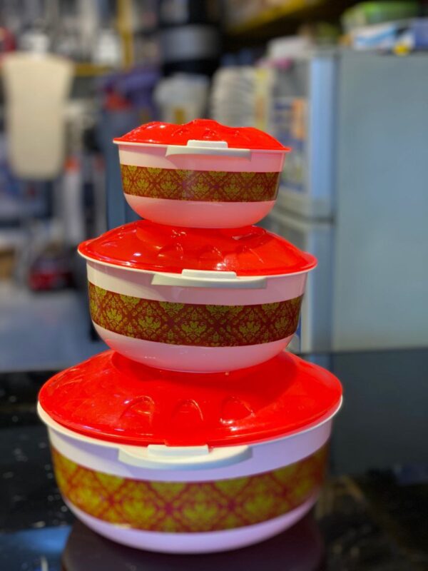 3-Piece Heritage Nesting Enamel Bowls with Lids