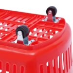 34L Rolling Shopping Basket with Telescopic Handle