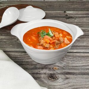 2.5L Luxurious Ceramic Soup Pot with Gold Accents