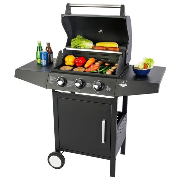 Precision Gas BBQ Grill with Side Shelves