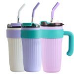 800ml Vacuum Insulated Tumbler with Handle & Straw