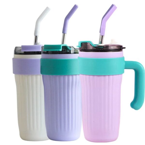 800ml Vacuum Insulated Tumbler with Handle & Straw