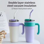 800ml Vacuum Insulated Tumbler with Handle & Straw