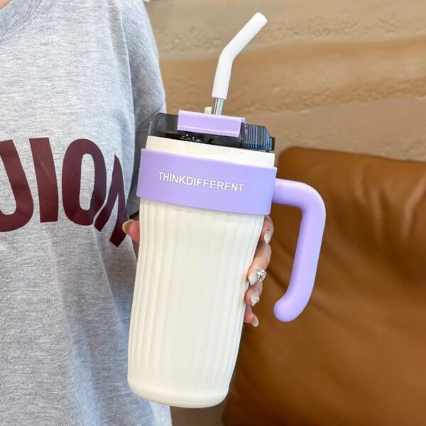 800ml Vacuum Insulated Tumbler with Handle & Straw