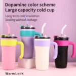 800ml Vacuum Insulated Tumbler with Handle & Straw